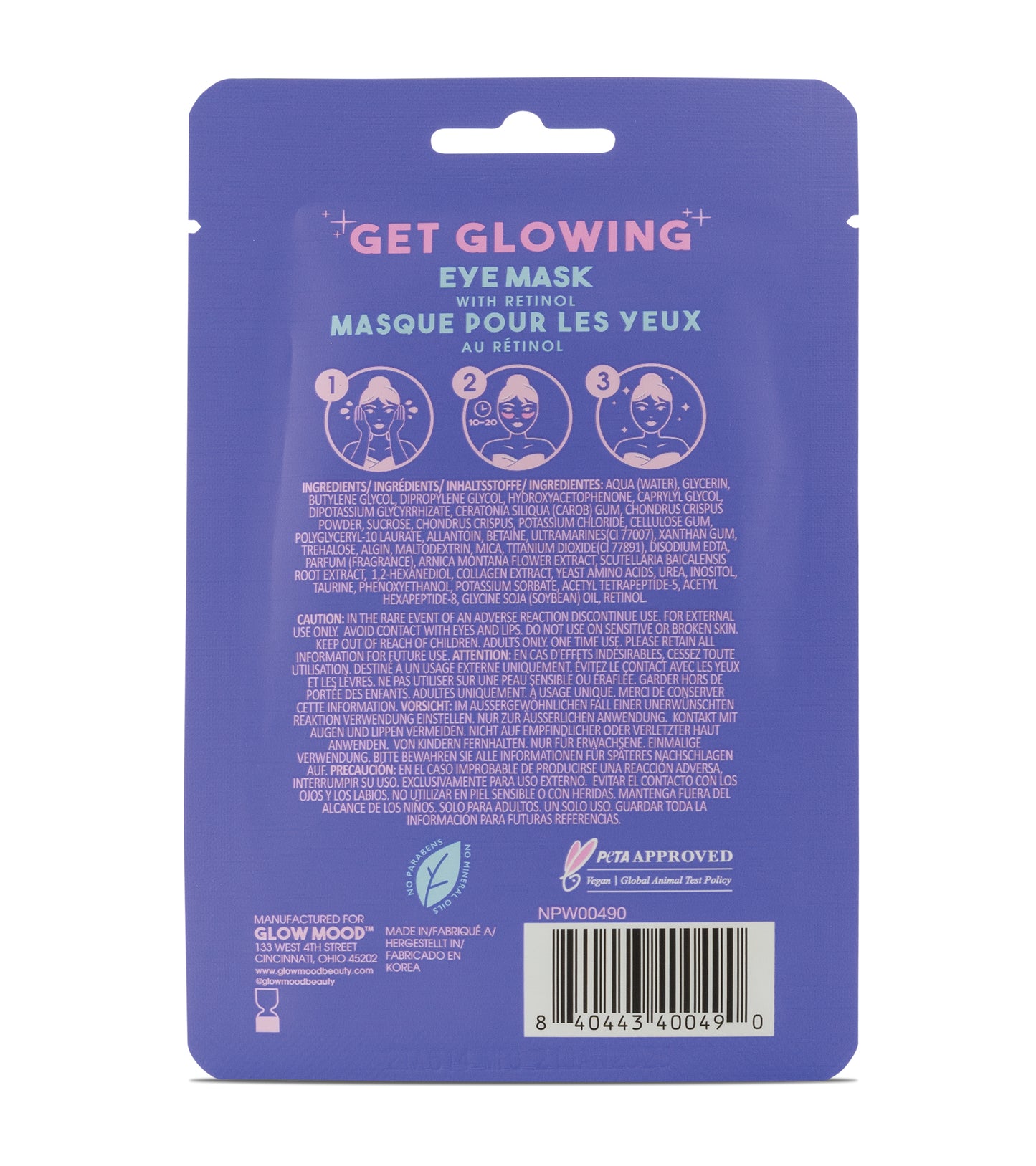 Glow Mood Night Retinol Under Eye Mask