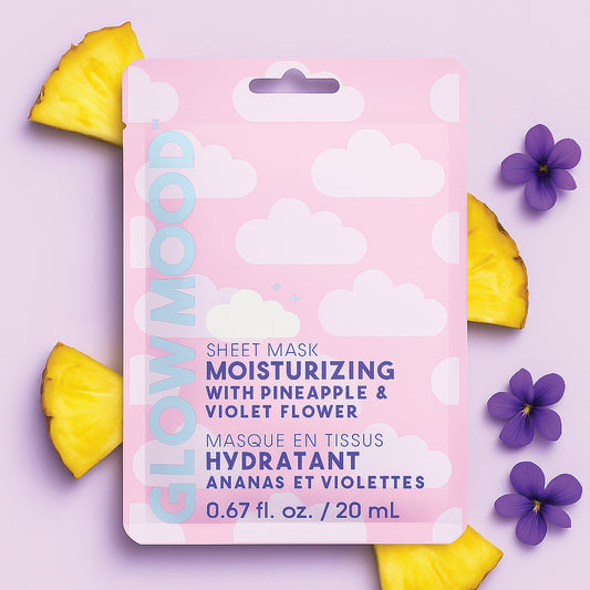 Glow Mood Night Moisturizing Sheet Mask with Pineapple & Violet Flower